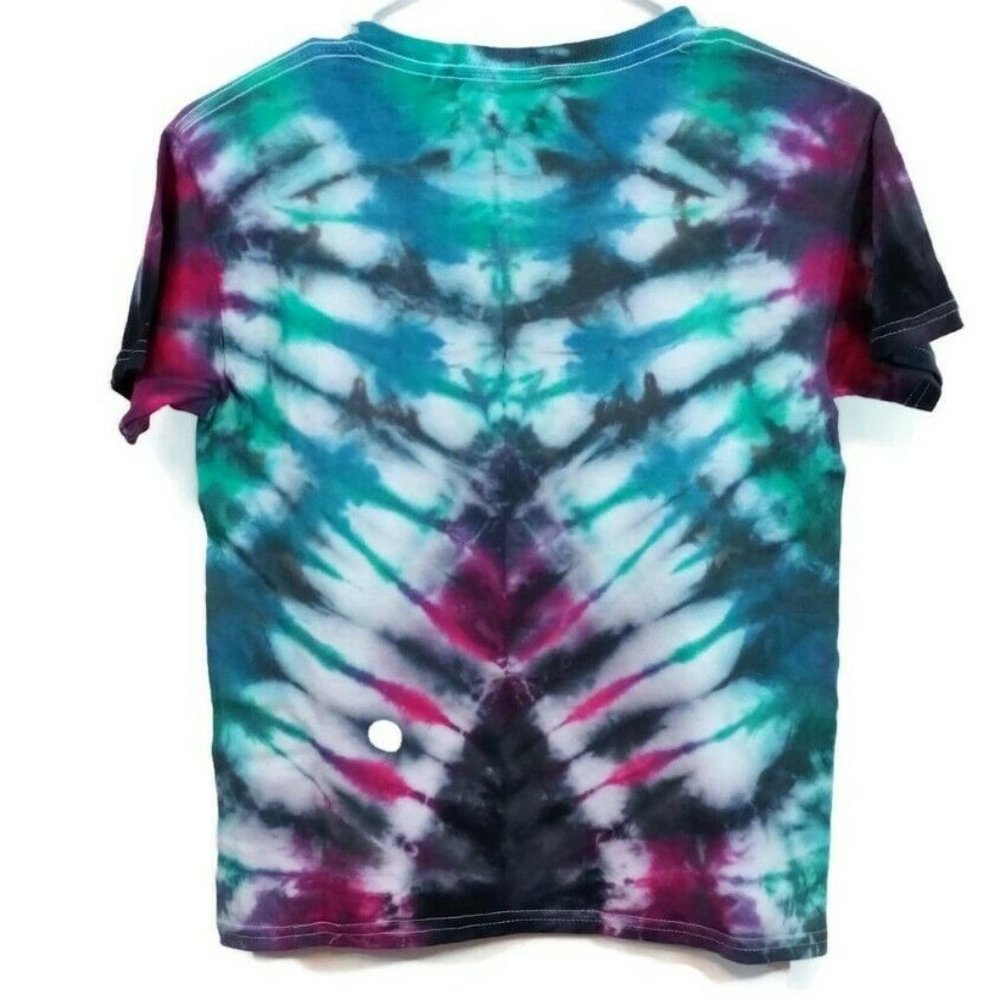 Hand Dyed Tie Dye Tee Cotton Jersey  Shirt Kids S - Picture 2 of 3